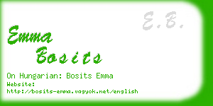 emma bosits business card